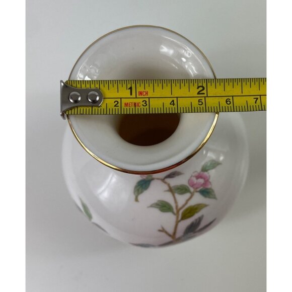 Yamaji Japan 6" Porcelain Vase Bird w/Cherry Blossoms - Picture 12 of 12